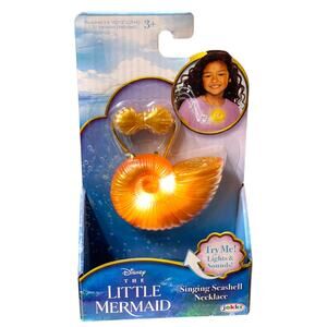 New Disney The Little Mermaid Ariel Singing Seashell Necklace Lights Sounds